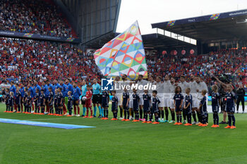 2023-06-15 - Italy and Spain teams lined up - SEMIFINAL - SPAIN VS ITALY - UEFA NATIONS LEAGUE - SOCCER