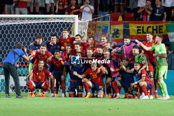 2023-06-15 - Spain celebrates the victory - SEMIFINAL - SPAIN VS ITALY - UEFA NATIONS LEAGUE - SOCCER