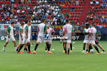 2023-06-15 - Players of Italy warm up - SEMIFINAL - SPAIN VS ITALY - UEFA NATIONS LEAGUE - SOCCER