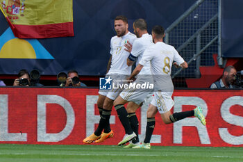 2023-06-15 - Ciro Immobile (Italy) celebrates after scoring a goal with teammates - SEMIFINAL - SPAIN VS ITALY - UEFA NATIONS LEAGUE - SOCCER