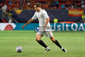 2023-06-15 - Federico Chiesa (Italy) during the UEFA Nations League 2022/23 semifinal match between Spain and Italy at FC Twente Stadium on June 15, 2023 in Enschede, Netherland. Photo by Emmanuele Mastrodonato/ag. Aldo Liverani sas - SEMIFINAL - SPAIN VS ITALY - UEFA NATIONS LEAGUE - SOCCER