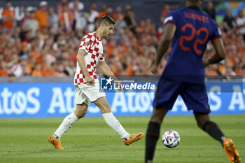 2023-06-14 - Andrej Kramaric of Croatia during the UEFA Nations League, Semi-finals football match between Netherlands and Croatia on June 14, 2023 at Stadion Feijenoord 'De Kuip' in Rotterdam, Netherlands - FOOTBALL - UEFA NATIONS LEAGUE 2023 - 1/2 - NETHERLANDS V CROATIA - UEFA NATIONS LEAGUE - SOCCER