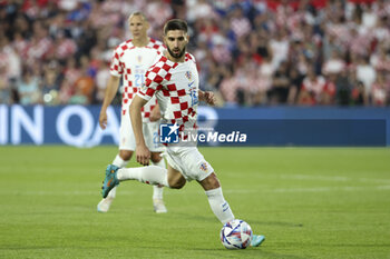 2023-06-14 - Luka Ivanusec of Croatia during the UEFA Nations League, Semi-finals football match between Netherlands and Croatia on June 14, 2023 at Stadion Feijenoord 'De Kuip' in Rotterdam, Netherlands - FOOTBALL - UEFA NATIONS LEAGUE 2023 - 1/2 - NETHERLANDS V CROATIA - UEFA NATIONS LEAGUE - SOCCER