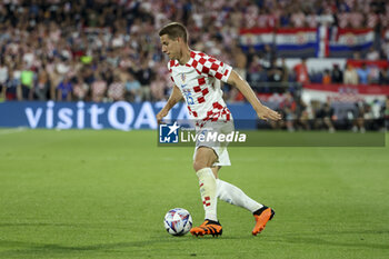 2023-06-14 - Mario Pasalic of Croatia during the UEFA Nations League, Semi-finals football match between Netherlands and Croatia on June 14, 2023 at Stadion Feijenoord 'De Kuip' in Rotterdam, Netherlands - FOOTBALL - UEFA NATIONS LEAGUE 2023 - 1/2 - NETHERLANDS V CROATIA - UEFA NATIONS LEAGUE - SOCCER