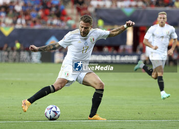 2023-06-15 - Ciro Immobile of Italy during the UEFA Nations League Semi-final football match between Spain and Italy on June 15, 2023 at De Grolsch Veste, FC Twente stadium in Enschede, Netherlands - FOOTBALL - UEFA NATIONS LEAGUE 2023 - 1/2 - SPAIN V ITALY - UEFA NATIONS LEAGUE - SOCCER