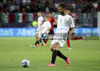 2023-06-15 - Francesco Acerbi of Italy during the UEFA Nations League Semi-final football match between Spain and Italy on June 15, 2023 at De Grolsch Veste, FC Twente stadium in Enschede, Netherlands - FOOTBALL - UEFA NATIONS LEAGUE 2023 - 1/2 - SPAIN V ITALY - UEFA NATIONS LEAGUE - SOCCER