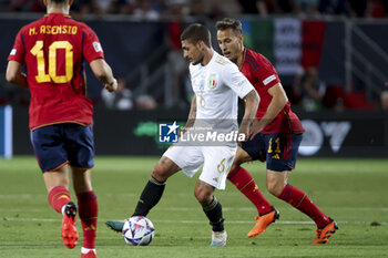2023-06-15 - Marco Verratti of Italy, Sergio Canales of Spain during the UEFA Nations League Semi-final football match between Spain and Italy on June 15, 2023 at De Grolsch Veste, FC Twente stadium in Enschede, Netherlands - FOOTBALL - UEFA NATIONS LEAGUE 2023 - 1/2 - SPAIN V ITALY - UEFA NATIONS LEAGUE - SOCCER