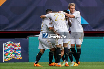 2023-06-18 - Italy players celebrates after scoring a goal - THIRD-PLACE MATCH - NETHERLANDS VS ITALY - UEFA NATIONS LEAGUE - SOCCER