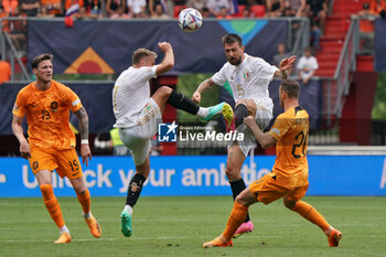 2023-06-18 - Davide Frattesi (Italy) and Francesco Acerbi (Italy) - THIRD-PLACE MATCH - NETHERLANDS VS ITALY - UEFA NATIONS LEAGUE - SOCCER