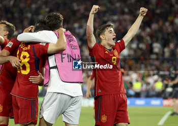 2023-06-18 - Gavi of Spain celebrates the victory following the UEFA Nations League 2023 Final football match between Croatia and Spain on June 18, 2023 at Stadion Feijenoord 'De Kuip' in Rotterdam, Netherlands - FOOTBALL - UEFA NATIONS LEAGUE 2023 - FINAL - CROATIA V SPAIN - UEFA NATIONS LEAGUE - SOCCER