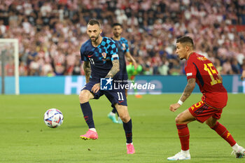 2023-06-18 - Marcelo Brozovic of Croatia, Yeremy Pino of Spain during the UEFA Nations League 2023, Final football match between Croatia and Spain on June 18, 2023 at Stadion Feijenoord 'De Kuip' in Rotterdam, Netherlands - FOOTBALL - UEFA NATIONS LEAGUE 2023 - FINAL - CROATIA V SPAIN - UEFA NATIONS LEAGUE - SOCCER