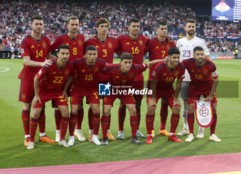 2023-06-18 - Team Spain poses prior to the UEFA Nations League 2023, Final football match between Croatia and Spain on June 18, 2023 at Stadion Feijenoord 'De Kuip' in Rotterdam, Netherlands - FOOTBALL - UEFA NATIONS LEAGUE 2023 - FINAL - CROATIA V SPAIN - UEFA NATIONS LEAGUE - SOCCER