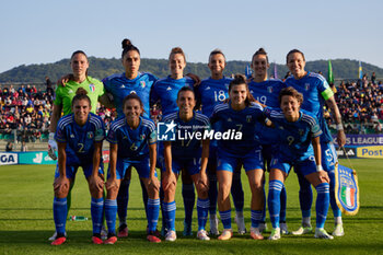 2023-09-26 - Italy players line up prior the UEFA Womens Nations League match between Italy and Sweden at on September 26, 2023 in Castel di Sangro, Italy. ©Photo: Cinzia Camela. - ITALY WOMEN VS SWEDEN - UEFA NATIONS LEAGUE - SOCCER