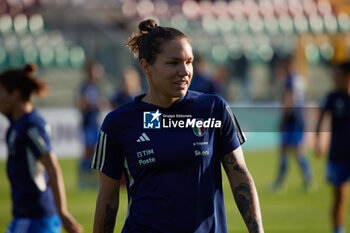 2023-09-26 - Elena Linari of Italy during the warm-up of the UEFA Womens Nations League match between Italy and Sweden at on September 26, 2023 in Castel di Sangro, Italy. ©Photo: Cinzia Camela. - ITALY WOMEN VS SWEDEN - UEFA NATIONS LEAGUE - SOCCER
