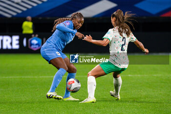 2023-08-02 - Kadidiatou Diani of France and Catarina Amado of Portugal fight for the ball during the 2023 UEFA Women’s Nations League, League A - Group A2 football match between France and Portugal on 22 September 2023 at Stade du Hainaut - Valenciennes, France - FOOTBALL - WOMEN'S NATIONS LEAGUE 2023 - FRANCE V PORTUGAL - UEFA NATIONS LEAGUE - SOCCER