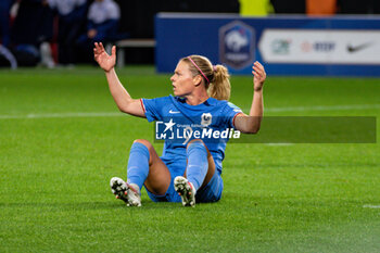 2023-08-02 - Eugenie Le Sommer of France reacts during the 2023 UEFA Women’s Nations League, League A - Group A2 football match between France and Portugal on 22 September 2023 at Stade du Hainaut - Valenciennes, France - FOOTBALL - WOMEN'S NATIONS LEAGUE 2023 - FRANCE V PORTUGAL - UEFA NATIONS LEAGUE - SOCCER