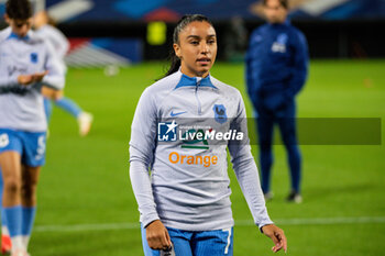2023-08-02 - Sakina Karchaoui of France warms up ahead of the 2023 UEFA Women’s Nations League, League A - Group A2 football match between France and Portugal on 22 September 2023 at Stade du Hainaut - Valenciennes, France - FOOTBALL - WOMEN'S NATIONS LEAGUE 2023 - FRANCE V PORTUGAL - UEFA NATIONS LEAGUE - SOCCER