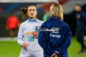 2023-08-02 - Lea Le Garrec of France warms up ahead of the 2023 UEFA Women’s Nations League, League A - Group A2 football match between France and Portugal on 22 September 2023 at Stade du Hainaut - Valenciennes, France - FOOTBALL - WOMEN'S NATIONS LEAGUE 2023 - FRANCE V PORTUGAL - UEFA NATIONS LEAGUE - SOCCER