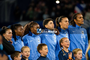 2023-08-02 - Kadidiatou Diani of France, Elisa De Almeida of France, Constance Picaud of France and Wendie Renard of France ahead of the 2023 UEFA Women’s Nations League, League A - Group A2 football match between France and Portugal on 22 September 2023 at Stade du Hainaut - Valenciennes, France - FOOTBALL - WOMEN'S NATIONS LEAGUE 2023 - FRANCE V PORTUGAL - UEFA NATIONS LEAGUE - SOCCER