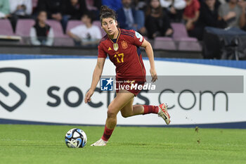 2023-10-27 - Lucia Garcia of Spain in action during Soccer - Uefa Nations League between Women - Italy vs Spain at Arechi Stadium - WOMEN - ITALY VS SPAIN - UEFA NATIONS LEAGUE - SOCCER