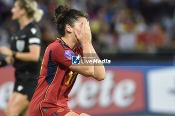 2023-10-27 - Lucia Garcia of Spain Disappointed during Soccer - Uefa Nations League between Women - Italy vs Spain at Arechi Stadium - WOMEN - ITALY VS SPAIN - UEFA NATIONS LEAGUE - SOCCER
