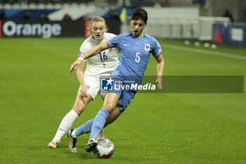 2023-10-31 - Elisa De Almeida of France, Mathilde Harviken of Norway during the UEFA Women's Nations League, League A Group A2 football match between France and Norway on October 31, 2023 at Stade Auguste Delaune in Reims, France - FOOTBALL - WOMEN'S NATIONS LEAGUE - FRANCE V NORWAY - UEFA NATIONS LEAGUE - SOCCER