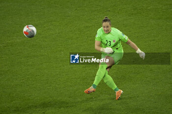 2023-10-31 - Goalkeeper of Norway Aurora Mikalsen during the UEFA Women's Nations League, League A Group A2 football match between France and Norway on October 31, 2023 at Stade Auguste Delaune in Reims, France - FOOTBALL - WOMEN'S NATIONS LEAGUE - FRANCE V NORWAY - UEFA NATIONS LEAGUE - SOCCER