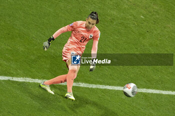 2023-10-31 - Goalkeeper of France Constance Picaud during the UEFA Women's Nations League, League A Group A2 football match between France and Norway on October 31, 2023 at Stade Auguste Delaune in Reims, France - FOOTBALL - WOMEN'S NATIONS LEAGUE - FRANCE V NORWAY - UEFA NATIONS LEAGUE - SOCCER