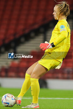 2023-10-31 - Daphne van Domselaar of Netherlands during the UEFA Women's Nations League, League A Group A1, football match between Scotland and Netherlands on 31 October 2023 at Hampden Park in Glasgow, Scotland - FOOTBALL - WOMEN'S NATIONS LEAGUE - SCOTLAND V NETHERLANDS - UEFA NATIONS LEAGUE - SOCCER