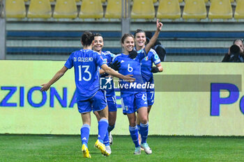2023-12-05 - Manuela Giugliano of Italia celebrates scoring her team's first goal to make the score 1-0 Women Nation League match between Italia and Swittzerland at Stadio Ennio Tardini, Parma - WOMEN - ITALY VS SWITZERLAND - UEFA NATIONS LEAGUE - SOCCER