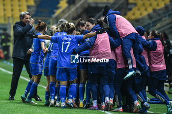 2023-12-05 - Italia celebrates goal to make the score 2-0 during Women Nation League match between Italia and Swittzerland at Stadio Ennio Tardini, Parma - WOMEN - ITALY VS SWITZERLAND - UEFA NATIONS LEAGUE - SOCCER