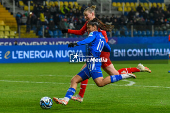 2023-12-05 - attempt to Chiara Beccari of Italia during Women Nation League match between Italia and Swittzerland at Stadio Ennio Tardini, Parma - WOMEN - ITALY VS SWITZERLAND - UEFA NATIONS LEAGUE - SOCCER