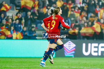 2023-12-01 - Esther Gonzalez of Spain celebrates a goal 2-3 during the UEFA Women's Nations League, Group D football match between Spain and Italy on December 1, 2023 at Pasaron Municipal stadium in Pontevedra, Spain - FOOTBALL - WOMEN'S NATIONS LEAGUE - SPAIN V ITALY - UEFA NATIONS LEAGUE - SOCCER