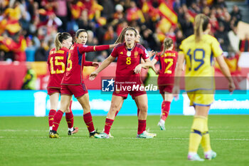 2023-12-05 - Mariona Caldentey of Spain celebrates a goal during the UEFA Women's Nations League, Group D football match between Spain and Sweden on December 5, 2023 at La Rosaleda stadium in Malaga, Spain - FOOTBALL - WOMEN'S NATIONS LEAGUE - SPAIN V SWEDEN - UEFA NATIONS LEAGUE - SOCCER