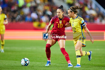 2023-12-05 - Jennifer Hermoso of Spain and Julia Zigotti Olme of Sweden during the UEFA Women's Nations League, Group D football match between Spain and Sweden on December 5, 2023 at La Rosaleda stadium in Malaga, Spain - FOOTBALL - WOMEN'S NATIONS LEAGUE - SPAIN V SWEDEN - UEFA NATIONS LEAGUE - SOCCER