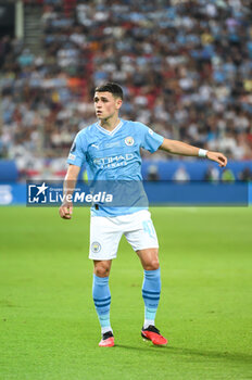 16/08/2023 - 47 PHIL FODEN of Manchester City during the UEFA Super Cup 
match between Manchester City and Sevilla FC at Georgios Karaiskakis
 Stadium on August 16, 2023, in Piraeus, Greece. - UEFA SUPER CUP MANCHESTER CITY VS SEVILLA FC - SUPERCOPPA EUROPEA - CALCIO
