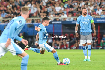2023-08-16 - 47 PHIL FODEN of Manchester City during the UEFA Super Cup 
match between Manchester City and Sevilla FC at Georgios Karaiskakis
 Stadium on August 16, 2023, in Piraeus, Greece. - UEFA SUPER CUP MANCHESTER CITY VS SEVILLA FC - UEFA SUPER CUP - SOCCER
