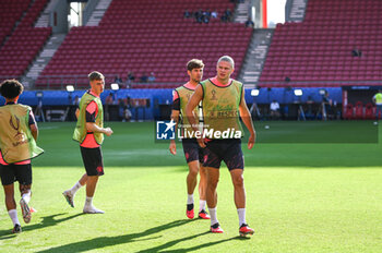 2023-08-15 - 9 ERLING HAALAND of Manchester City during the team training session ahead of the UEFA Super Cup Final 2023 at Georgios Karaiskakis Stadium on August 15, 2023, in Piraeus, Greece. - MANCHESTER CITY TRAINING SESSION BEFORE THE UEFA SUPER CUP 2023 GAME - UEFA SUPER CUP - SOCCER