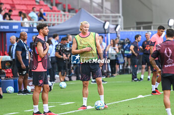 Manchester City training session before the UEFA Super Cup 2023 game - UEFA SUPER CUP - SOCCER