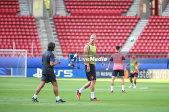 15/08/2023 - 9 ERLING HAALAND of Manchester City during the team training session ahead of the UEFA Super Cup Final 2023 at Georgios Karaiskakis Stadium on August 15, 2023, in Piraeus, Greece. - MANCHESTER CITY TRAINING SESSION BEFORE THE UEFA SUPER CUP 2023 GAME - SUPERCOPPA EUROPEA - CALCIO