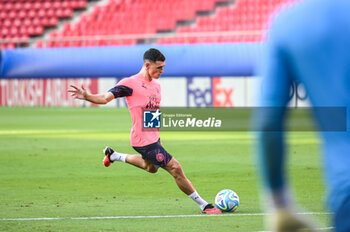 2023-08-15 - 47 PHIL FODEN of Manchester City during the team training session ahead of the UEFA Super Cup Final 2023 at Georgios Karaiskakis Stadium on August 15, 2023, in Piraeus, Greece. - MANCHESTER CITY TRAINING SESSION BEFORE THE UEFA SUPER CUP 2023 GAME - UEFA SUPER CUP - SOCCER