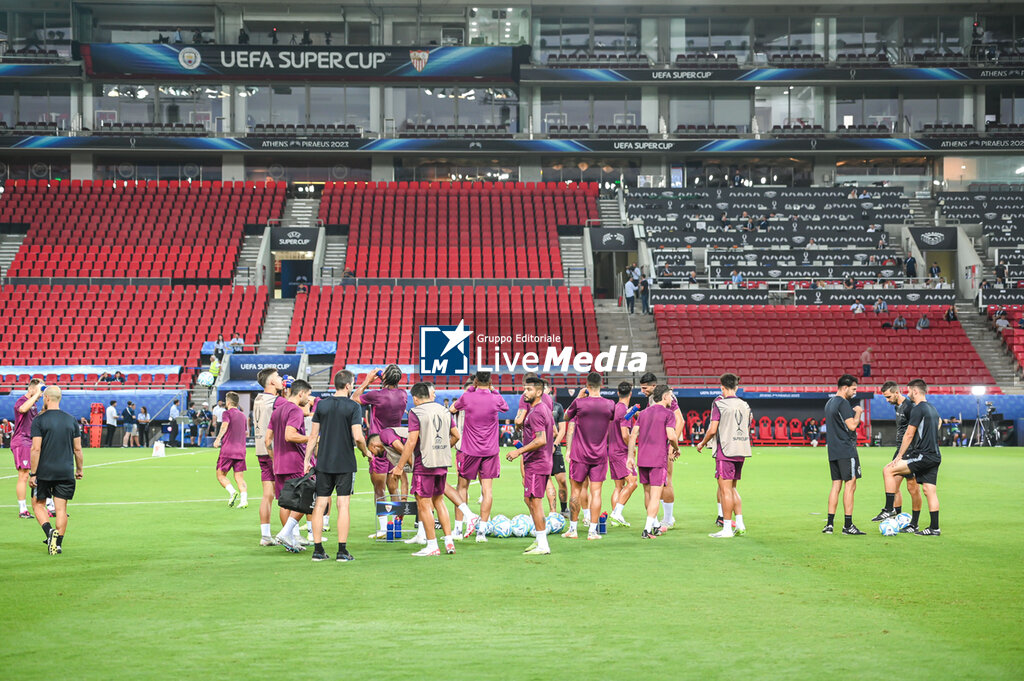 Sevilla FC training session before the UEFA Super Cup 2023 game - UEFA SUPER CUP - SOCCER