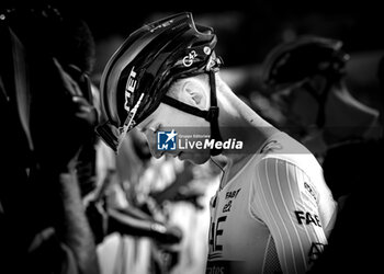 2023-09-14 - Tadej Pogacar- Portrait -Black and White - SLO - UAE Emirates - COPPA SABATINI - STREET - CYCLING