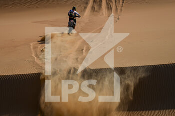 2023-01-12 - 76 LEPAN Jean-Louis (fra), Nomade Racing, KTM, Moto, FIM W2RC, action during the Stage 11 of the Dakar 2023 between Shaybah and Empty Quarter Marathon, on January 12, 2023 in Empty Quarter Marathon, Saudi Arabia - AUTO - DAKAR 2023 - STAGE 11 - GIRO D'ITALIA - CYCLING