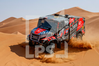 2023-01-12 - 502 VAN KASTEREN Janus (nld), RODEWALD Darek (pol), SNIJDERS Marcel (nld), BOSS Machinery Team de Rooy, Iveco, Trucks, action during the Stage 11 of the Dakar 2023 between Shaybah and Empty Quarter Marathon, on January 12, 2023 in Empty Quarter Marathon, Saudi Arabia - AUTO - DAKAR 2023 - STAGE 11 - RALLY - MOTORS