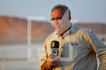 2023-01-12 - TV ambiance during the Stage 11 of the Dakar 2023 between Shaybah and Empty Quarter Marathon, on January 12, 2023 in Empty Quarter Marathon, Saudi Arabia - AUTO - DAKAR 2023 - STAGE 11 - RALLY - MOTORS