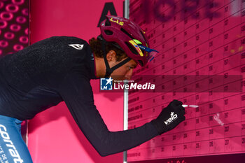 2023-05-19 - Team Corratec on the signature podium - Stage 13 - Giro d'Italia 2023 - 13 STAGE - BORGOFRANCO D'IVREA - CRANS MONTANA - GIRO D'ITALIA - CYCLING