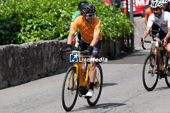 2023-05-21 - Damiano Cunego, during Giro-E - 15 STAGE - SEREGNO - BERGAMO - GIRO D'ITALIA - CYCLING