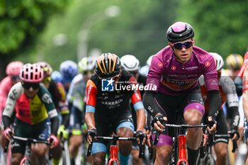 2023-05-21 - BERGAMO, ITALY - MAY 21: Jonathan Milan of Italy and Team Bahrain - Purple Points Jersey during the 106th Giro d'Italia 2023, Stage 15 a 195km stage from Seregno to Bergamo / #UCIWT / on May 21, 2023 in Seregno, Italy. Photo Tiziano Ballabio - 15 STAGE - SEREGNO - BERGAMO - GIRO D'ITALIA - CYCLING