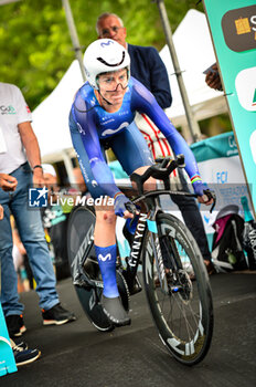 2023-06-30 - The World Champion VAN VLEUTEN Annemiek (NED) Team Movistar Women. Trial Giro d'Italia Women 2023. First stage in Chianciano Terme. Start of the stage - STAGE 1 - WOMEN'S GIRO D'ITALIA - GIRO D'ITALIA - CYCLING